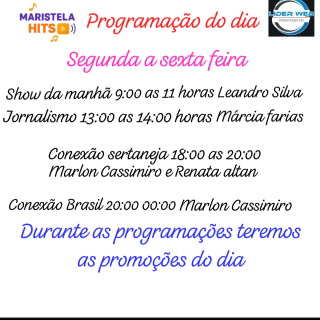 Programação do dia